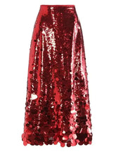 HEYFANCYSTYLE Women's Designer Sequin Pull-on Skirt